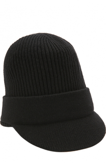 Шапка из смеси шерсти и кашемира фактурной вязки с козырьком Inverni