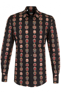Хлопковая рубашка с принтом Dolce &amp; Gabbana