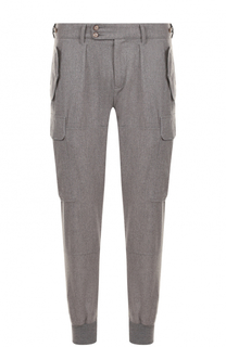 Шерстяные брюки с манжетами и накладными карманами Ralph Lauren