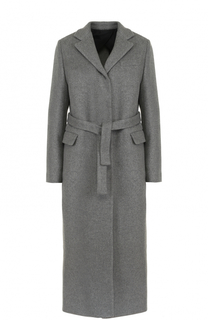 Удлиненное шерстяное пальто с поясом MSGM