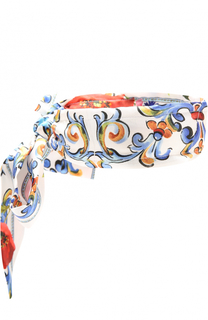 Шелковая повязка на голову с принтом Dolce &amp; Gabbana