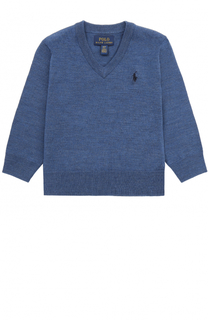 Шерстяной пуловер с V-образным вырезом Polo Ralph Lauren