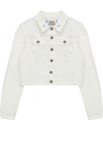 Укороченная куртка из денима с вышивкой Polo Ralph Lauren