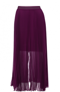 Шелковая плиссированная юбка-миди Roberto Cavalli