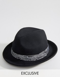 Фетровая шляпа Reclaimed Vintage Inspired - Черный