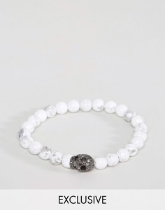 Браслет из бусин с кристаллами Swarovski Simon Carter эксклюзивно для ASOS - Белый