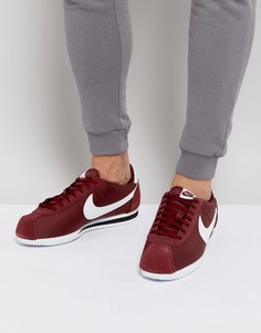 Красные нейлоновые кроссовки Nike Classic Cortez 807472-601 - Красный