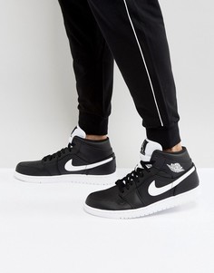 Черные кроссовки средней высоты Nike Air Jordan 1 554724-038 - Черный