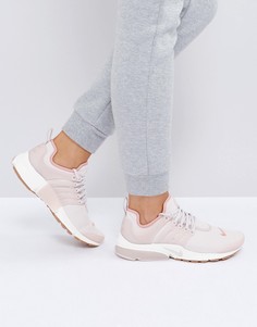 Розовые кожаные кроссовки Nike Air Presto Premium - Розовый