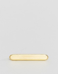 Золотистый шлифованный зажим для галстука ASOS - Золотой