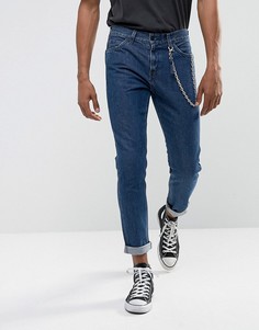 Темные джинсы слим Levis Line 8 Fences - Синий