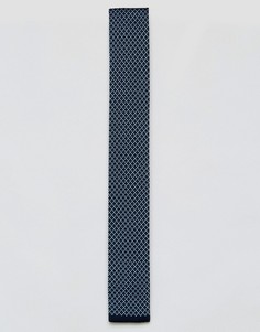 Трикотажный галстук 7X - Синий