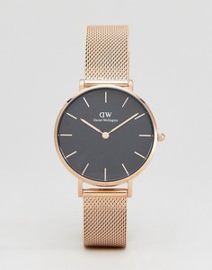 Золотистые часы с сетчатым ремешком Daniel Wellington DW00100161 - Золотой