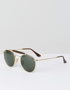 Круглые солнцезащитные очки Ray-Ban 0RB3747 - Золотой