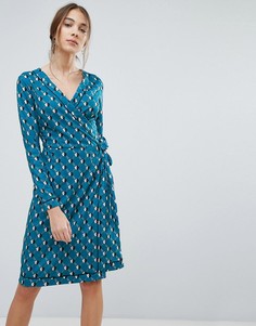 Платье с запахом и цветочным принтом Uttam Boutique - Зеленый