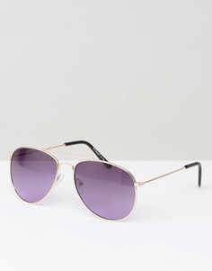 Солнцезащитные очки-авиаторы с фиолетовыми линзами AJ Morgan - Фиолетовый