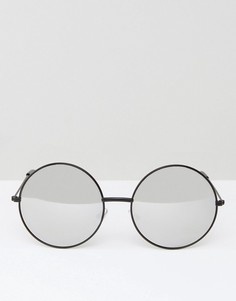 Круглые солнцезащитные очки в стиле oversize AJ Morgan - Черный