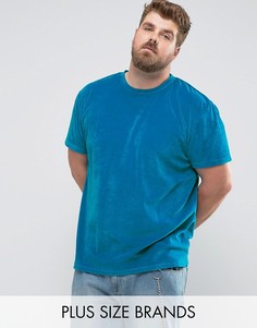 Свободная велюровая футболка Zeffer PLUS - Синий