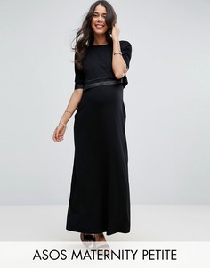 Двухслойное платье макси ASOS Maternity PETITE NURSING - Черный