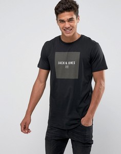 Футболка классического кроя с логотипом Jack & Jones - Черный