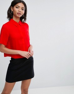 Укороченная блузка с короткими рукавами ASOS - Красный