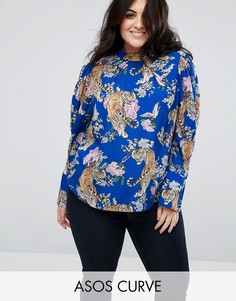 Топ с принтом ASOS CURVE - Мульти