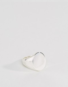 Серебристое кольцо-печатка ASOS - Серебряный
