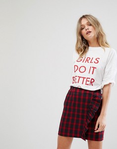 Футболка с надписью Girls Do It Better Missguided - Белый