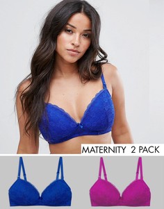 2 формованных кружевных бюстгальтера New Look Maternity - Мульти