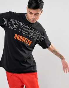 Черная футболка с принтом NYC Brooklyn New Look - Черный