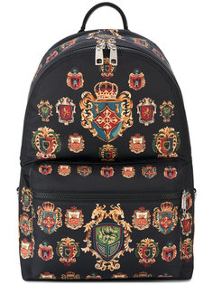 рюкзак с принтом гербов Vulcano Dolce & Gabbana