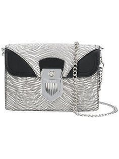 patterned logo clutch Versus