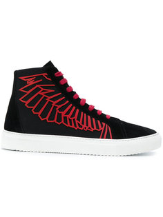 mid-top sneakers with wing graphic Marcelo Burlon County Of Milan