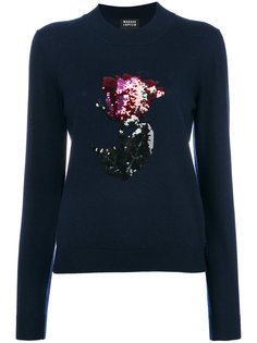 sequin embroidered rose Grace sweater Markus Lupfer