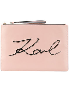 клатч с логотипом Karl Lagerfeld
