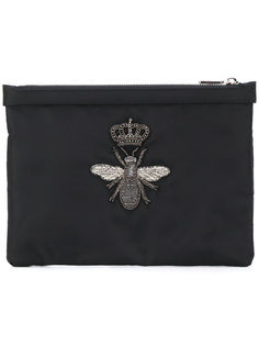 crowned bee patch clutch Dolce & Gabbana