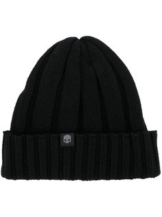 ribbed knit beanie hat Hydrogen