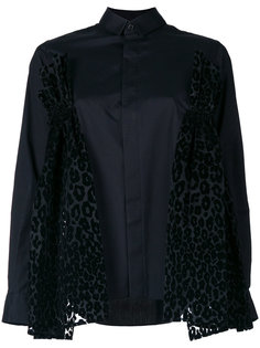 рубашка с драпировкой и аппликацией  Comme Des Garçons Noir Kei Ninomiya