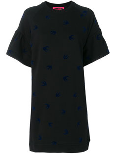 платье с принтом ласточек McQ Alexander McQueen