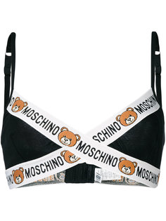 треугольный бюстгальтер с логотипом Moschino