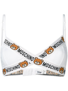 треугольный бюстгальтер с логотипом Moschino