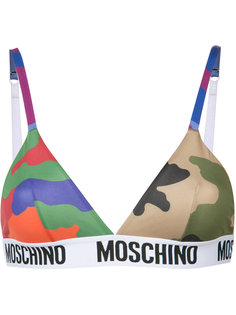 треугольный камуфляжный бюстгальтер  Moschino