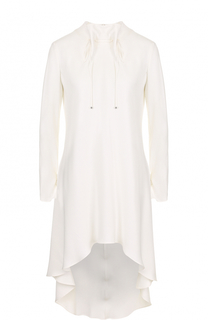 Приталенная шелковая блуза с удлиненной спинкой Giorgio Armani
