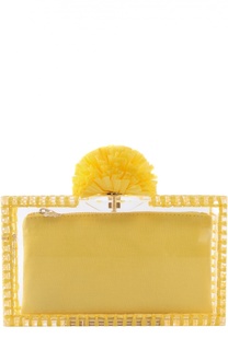 Клатч Pom Pom Pandora с отделкой из рафии Charlotte Olympia