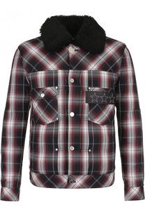 Хлопковая куртка в контрастную клетку Givenchy