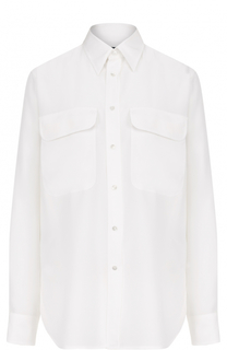 Шелковая блуза прямого кроя Polo Ralph Lauren