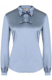 Шелковая приталенная блуза с воротником аскот Armani Collezioni