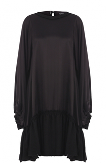 Мини-платье свободного кроя с оборкой Ann Demeulemeester