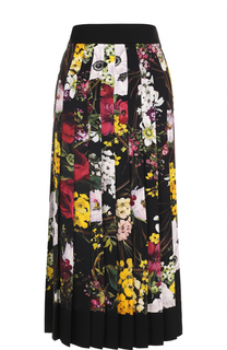 Плиссированная юбка-миди с принтом Dolce &amp; Gabbana