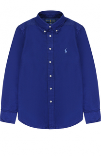 Хлопковая рубашка с воротником button down Polo Ralph Lauren